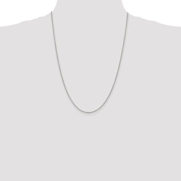 1.5mm Sterling Silver, Round Solid Spiga Chain Necklace, 24 Inch - Picture 3 of 8